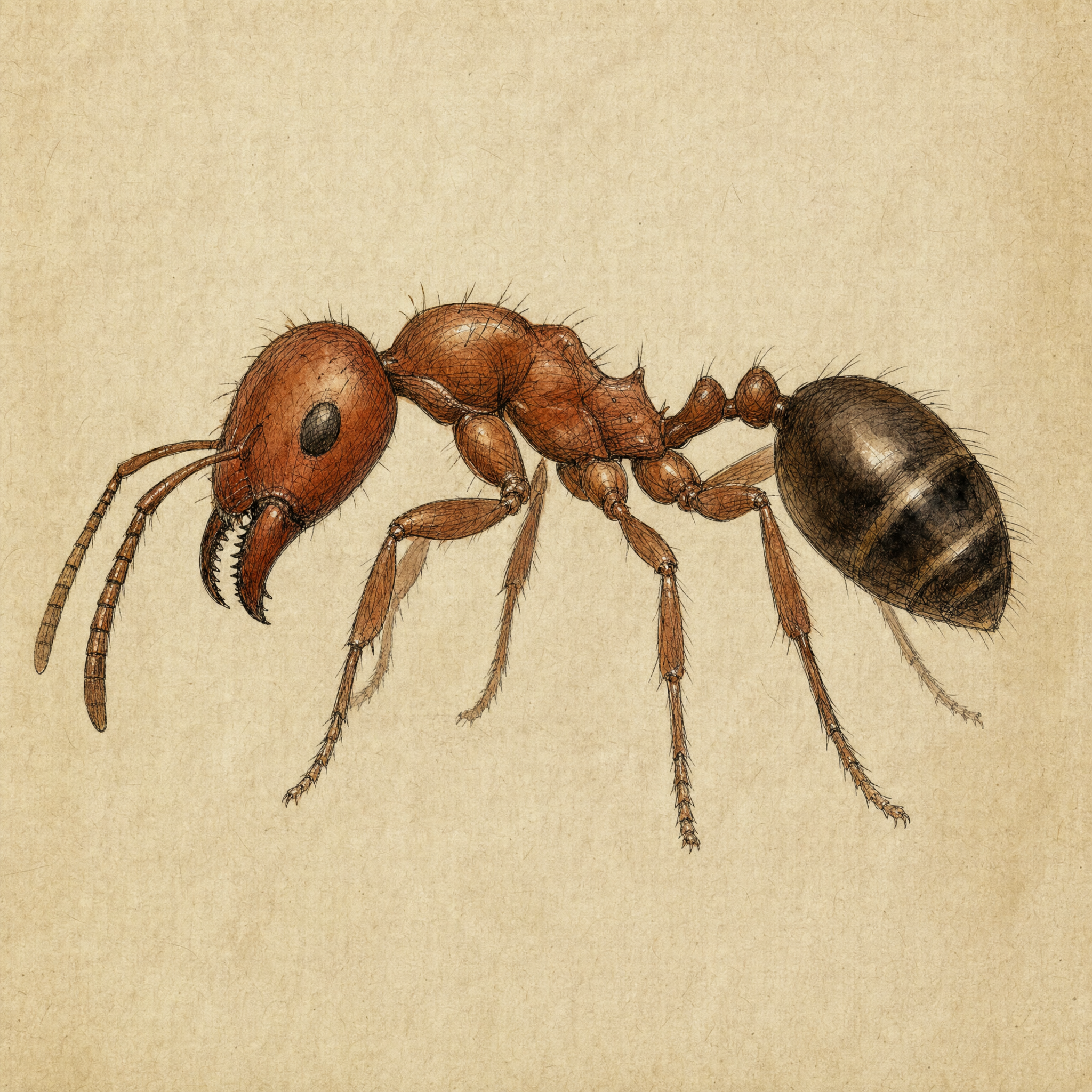 Specimen plate of Red Imported Fire Ant
